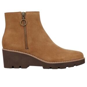 Vionic Hazal Wedge Bootie Congac Suede Size 10